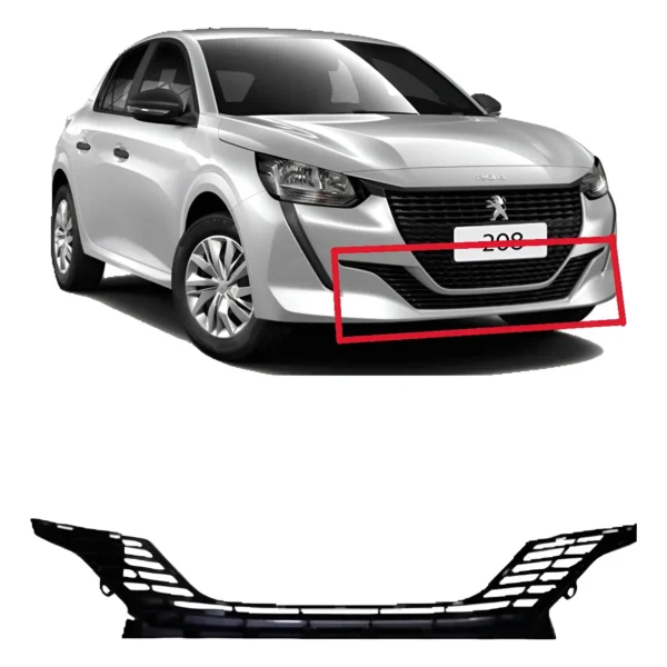 Rejilla Inferior Paragolpes Peugeot 208 Alternativo Negro